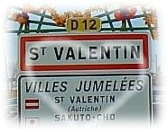 st valentine village sign