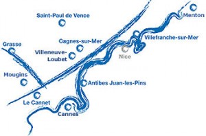 map of Provence painters route